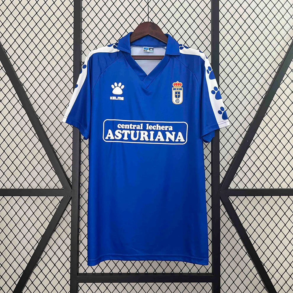 Real Oviedo 90-91 Local manga corta