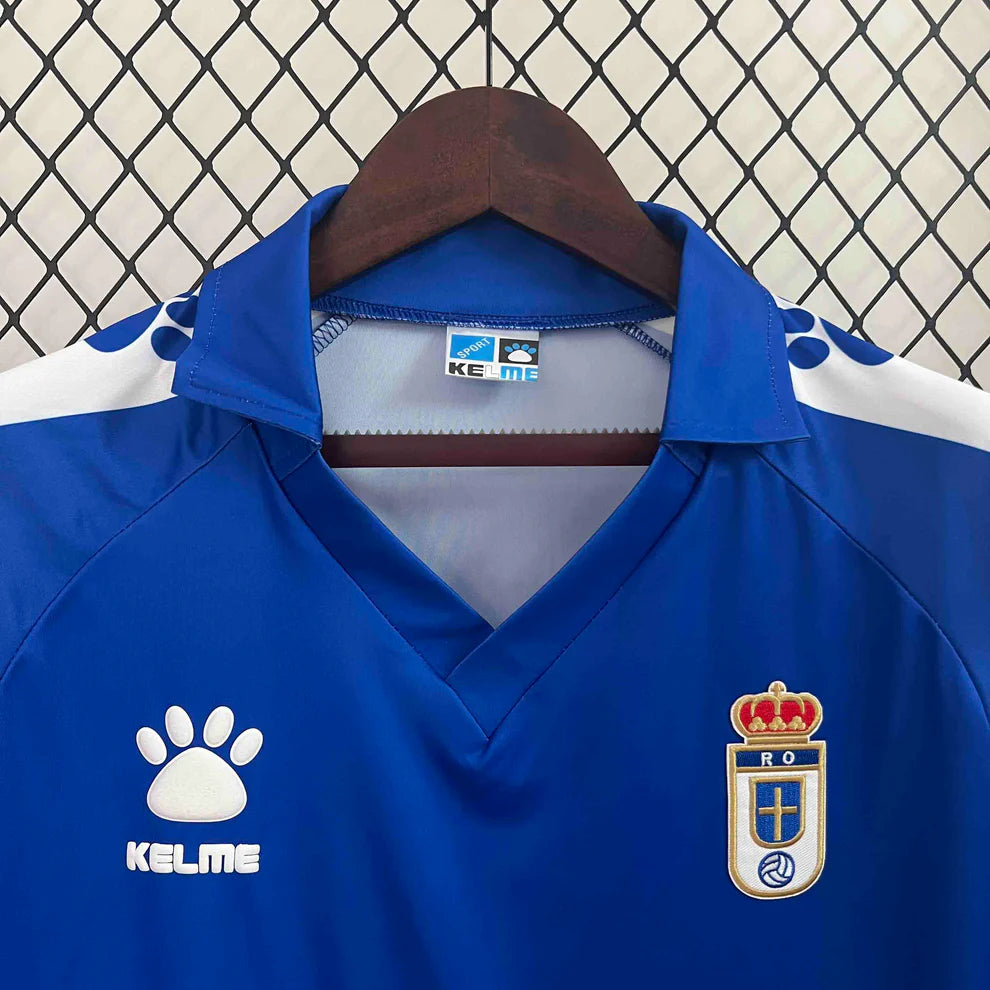 Real Oviedo 90-91 Local manga corta