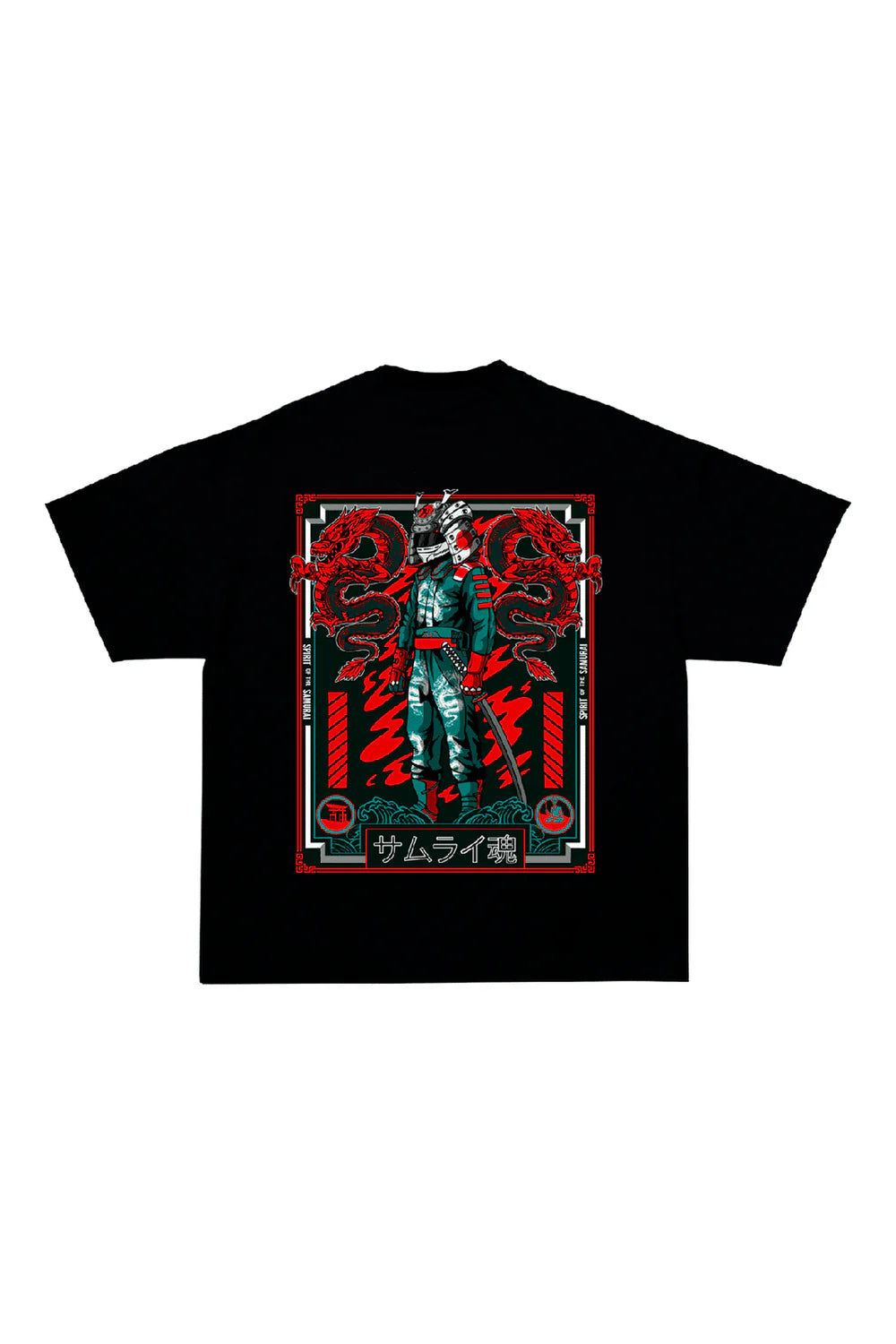 Camiseta "Spirit of the Samurai v2" - Negro